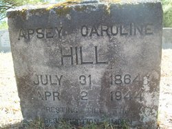 Apsey Caroline <I>Phillips</I> Hill 