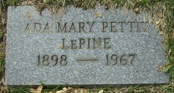 Ada Mary <I>Pettit</I> LePine 