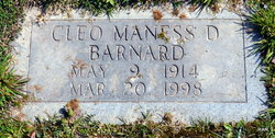 Cleo <I>Maness</I> Barnard 
