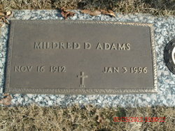 Mildred D Adams 