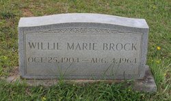 Willie Marie <I>Durham</I> Brock 