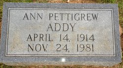 Ann <I>Pettigrew</I> Young Addy 