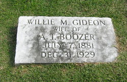 Willie M. <I>Gideon</I> Boozer 