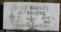 Betty Beatrice <I>Holland</I> Buckmaster 