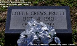 Lottie Mae <I>Crews</I> Pruitt 