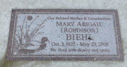 Mary Abigail <I>Robinson</I> Biehl 