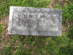 Margaret Gwin <I>Wilcox</I> Brogdon 
