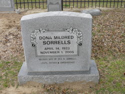 Dona Mildred <I>Hawkins</I> Sorrells 