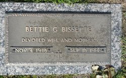 Bettie Maybelle <I>Glover</I> Bissette 