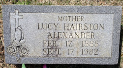 Lucy <I>Hairston</I> Alexander 