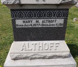 Marie (Mary) Margaret <I>Wortman</I> Althoff 