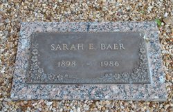 Sarah Elizabeth <I>Yancey</I> Baer 