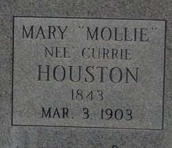 Mary A “Mollie” <I>Currie</I> Houston 
