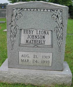 Ruby Leona <I>Johnson</I> Matherly 