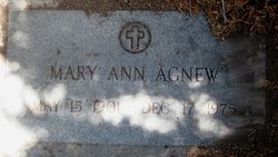 Mary Ann <I>Boner</I> Agnew 