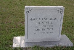 Magdalene <I>Adams</I> Broadwell 