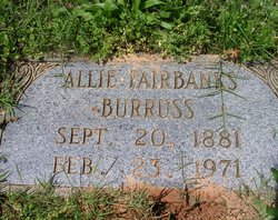 Allie Henry <I>Fairbanks</I> Burruss 