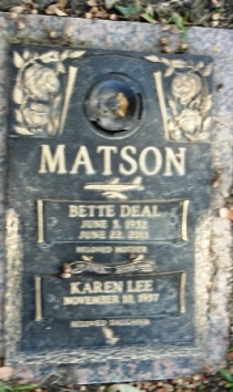 Bette <I>Deal</I> Matson 