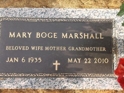 Mary Ann <I>Boge</I> Marshall 
