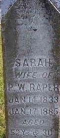 Sarah E. <I>Raper</I> Wesley 