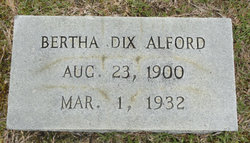 Bertha <I>Dix</I> Alford 
