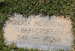 Roberta <I>Hemingway</I> Barnstorf 
