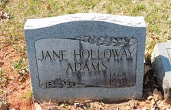 Jane <I>Holloway</I> Adams 