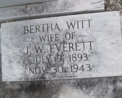 Bertha Mae <I>Witt</I> Everett 