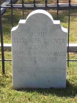 Edith Elisabeth <I>Grover</I> Clark 