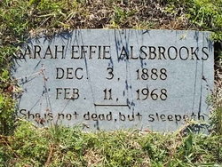 Sarah Effie <I>Fore</I> Alsbrooks 
