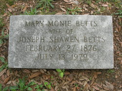 Mary Atkinson <I>Monie</I> Betts 