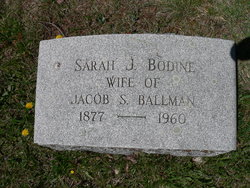 Sarah J <I>Bodine</I> Ballman 