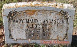 Mary Maud <I>Lancaster</I> Allbright 