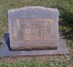 Annie <I>Hinson</I> Gettis 