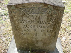 Sarah <I>Adams</I> Ackerman 