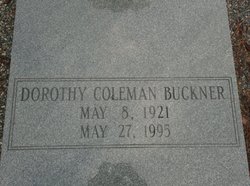 Dorothy <I>Coleman</I> Buckner 