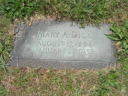 Mary Anne <I>Woodroffe</I> Dick 