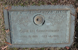 Ollie Lee <I>Conner</I> Christenbury 