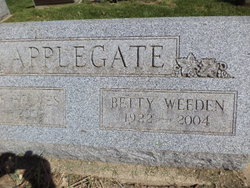Betty <I>Weeden</I> Applegate 