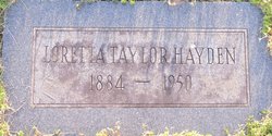 Loretta <I>Taylor</I> Hayden 