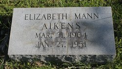 Elizabeth <I>Mann</I> Aikens 