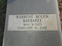 Warrene <I>Bolen</I> Barbaree 