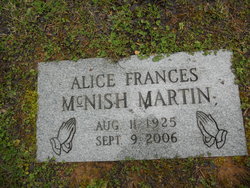 Alice Frances <I>McNish</I> Martin 