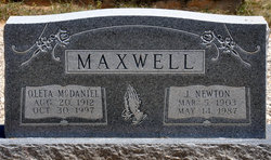 Oleta Faye <I>McDaniel</I> Maxwell 
