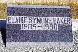 Elaine <I>Symons</I> Baker 