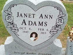 Janet Ann <I>Evans</I> Adams 