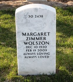 Margaret Alice <I>Zimmer</I> Wolszon 