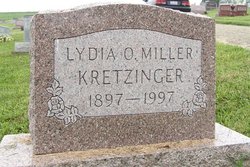 Lydia O <I>Miller</I> Kretzinger 