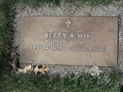 Betty A <I>Baker</I> Wik 
