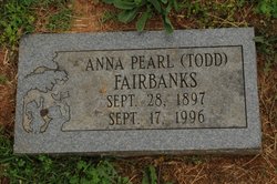 Anna Pearl <I>Todd</I> Fairbanks 
